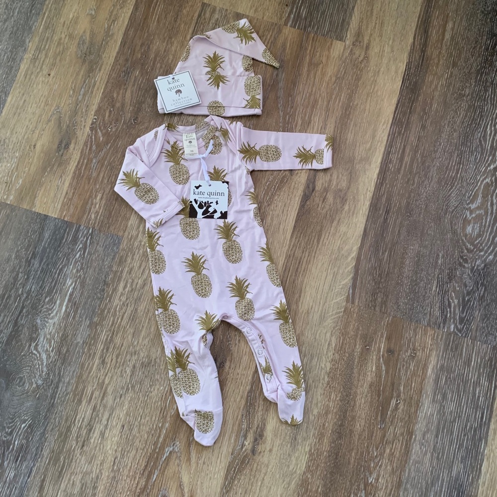 Kate Quinn footie/hat set